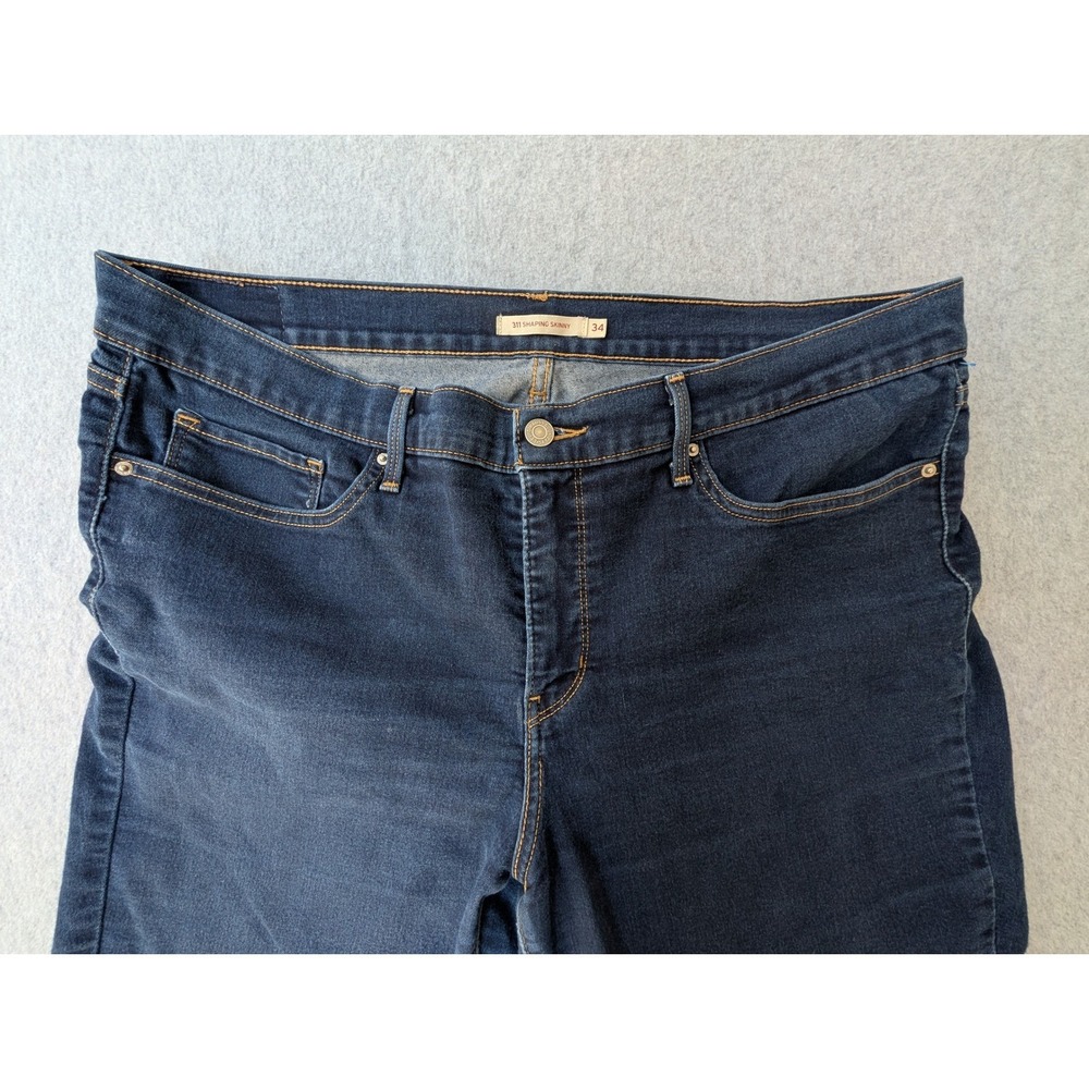 Levis Jeans 311 Shaping Skinny Womens 34 Dark Wash Blue Denim Stretch